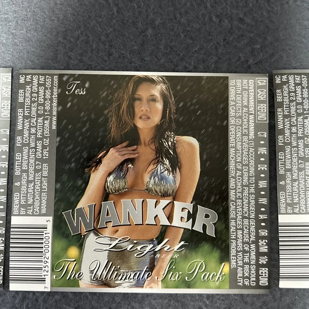 Wanker Woman Beer Labels BIERELIKETTEN Beer Labels‎ The Ultimate 6 Pack